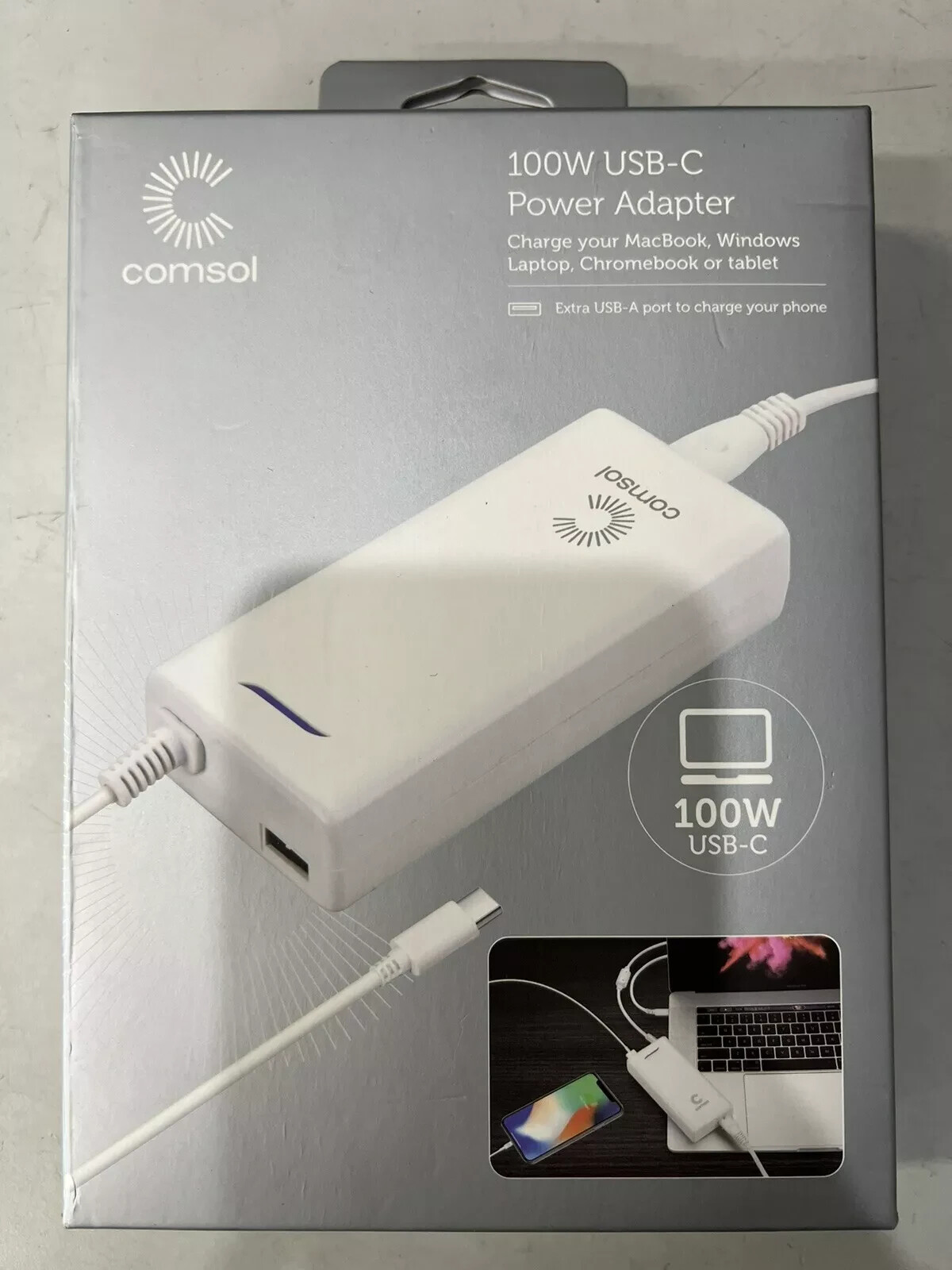 AU SELLER COMSOL UCPD100 100w Usb-C AC PSU SWITCHING TO SUIT 96w 90w 65w 45w 25w