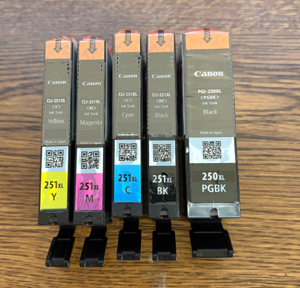 Canon Genuine PGI-250XL/CLI-251XL Inkjet Value Pack BK/C/M/Y
