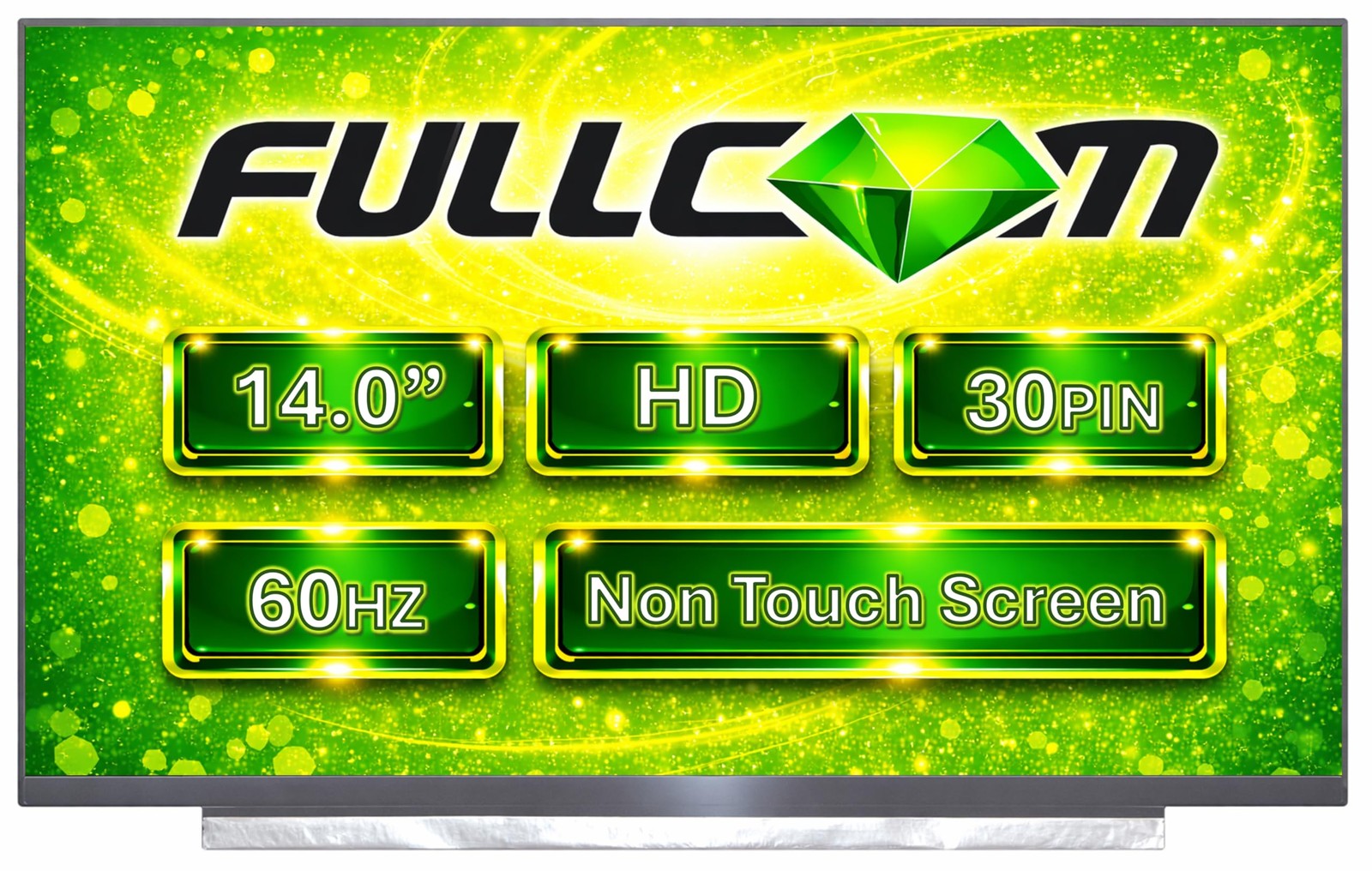 FULLCOM New LCD Replacement Screen 14.0 Inch NT140WHM-N61 HD 1366x768 30 Pin ...