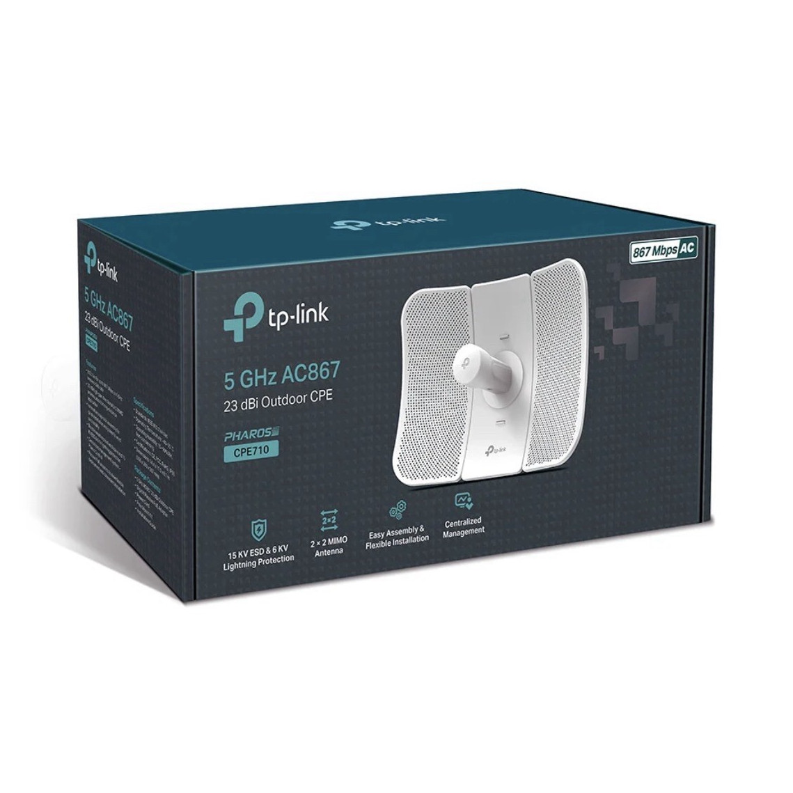 TP-LINK Pharos CPE710 5GHz AC867 23dBi Outdoor 2x2 MIMO Wireless CPE