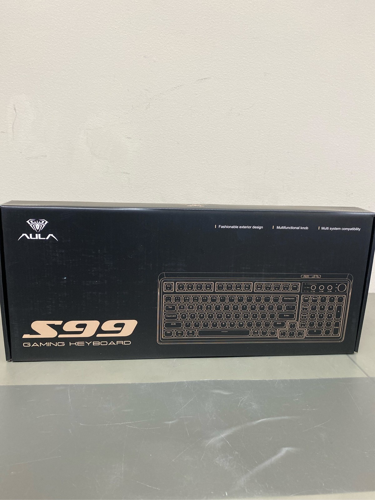 AULA S99-Key Tri-Mode Creamy RGB Gaming Keyboard, Backlit, Numpad & Knob, Pink