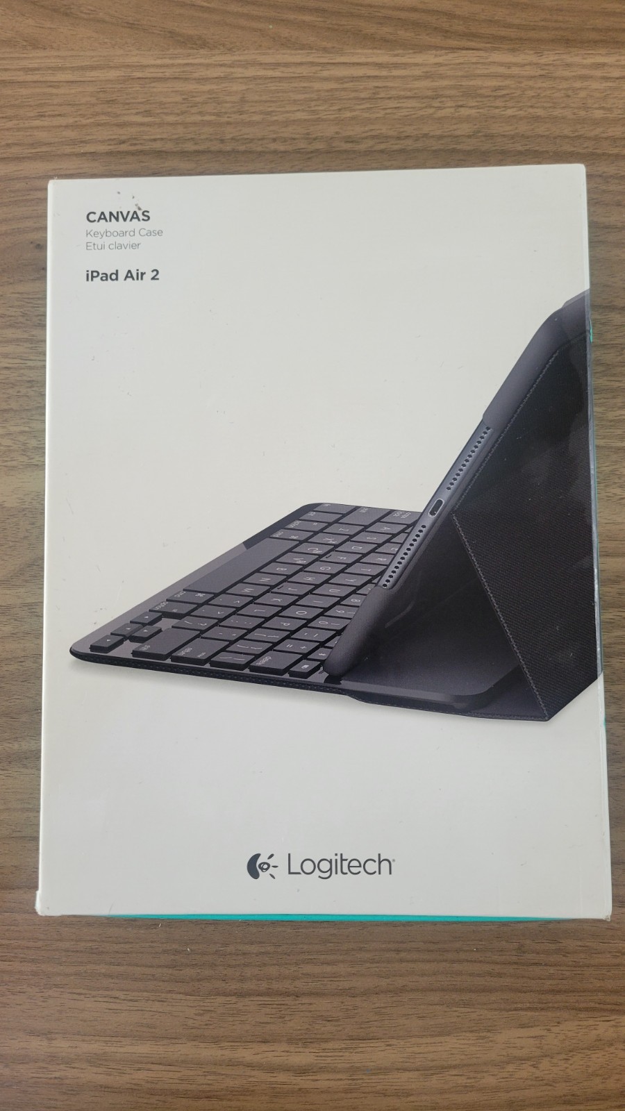 Logitech Canvas Keyboard Case for iPad Air 2 Black Open Box Original box