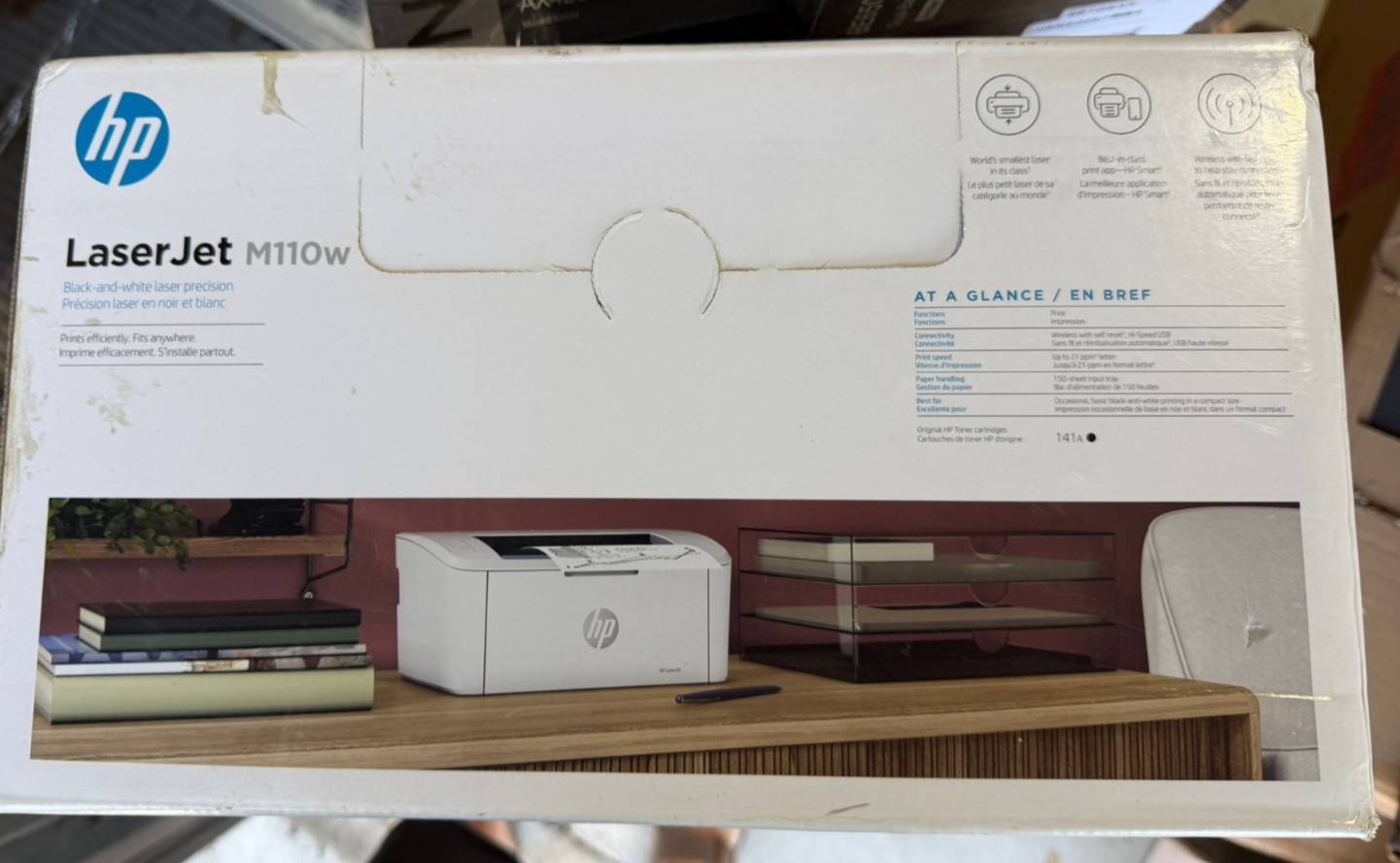 HP LaserJet M110w Wireless USB Monochrome Laser Printer 20ppm 600x600
