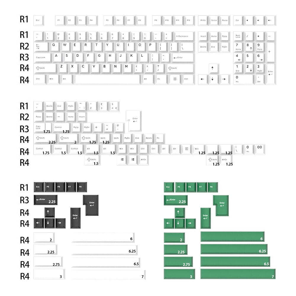Ghost Judges GJ BOW Colorway Cherry PBT Doubleshot keycap for mx keyboard 60 65