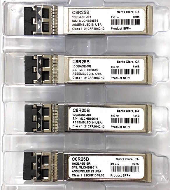 HPE C8R25B compatible MSA 2040 SFP+SR SW iSCSI 721000-002 876144-001 SPS 4-Pack