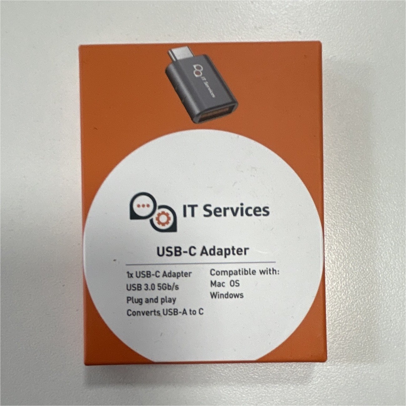 IT Services USB-C Adapter USB-A Female Plug and Play Gray Universal Apple