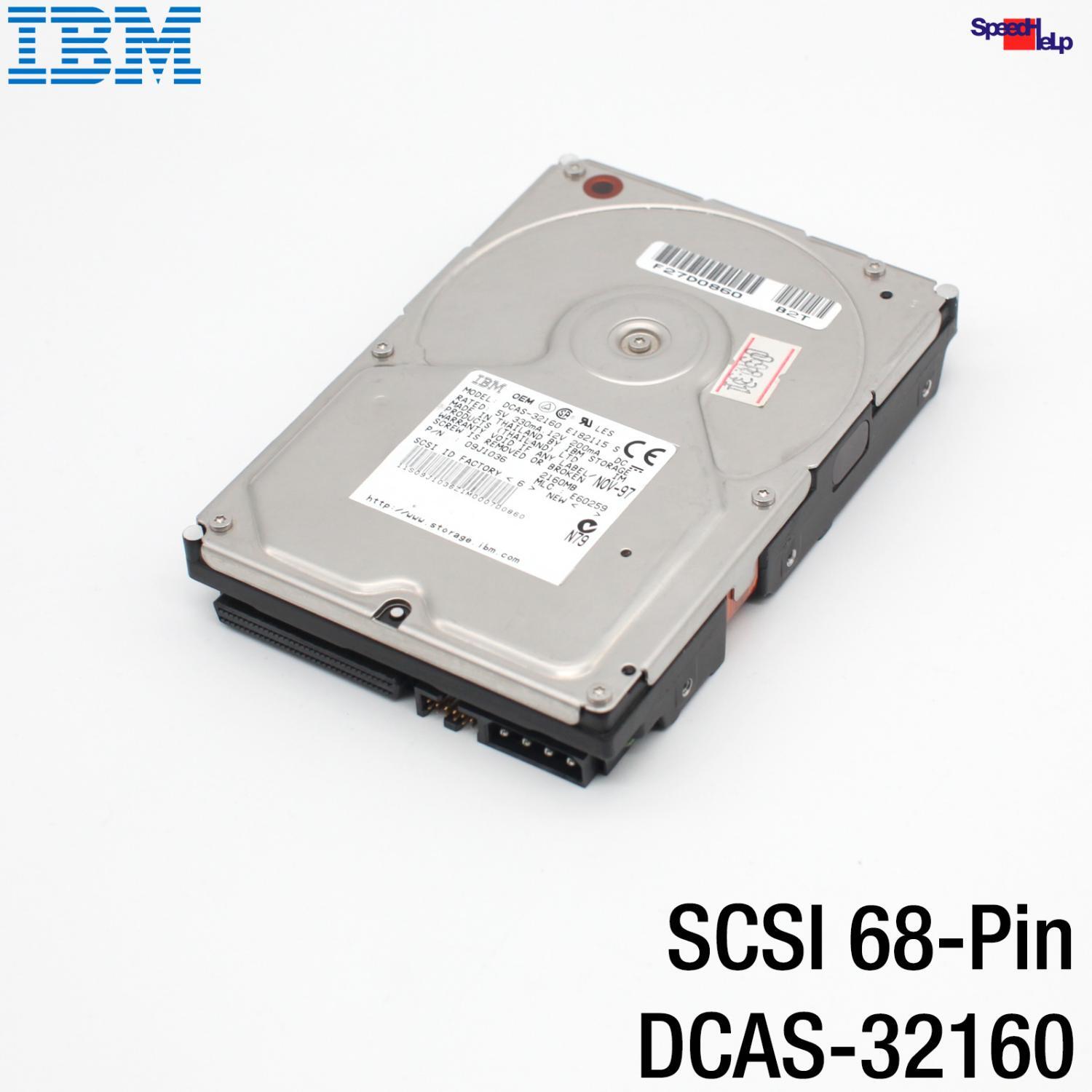 IBM DCAS-32160 2160MB 2.1GB SCSI 68-PIN POL HDD Hard Disk