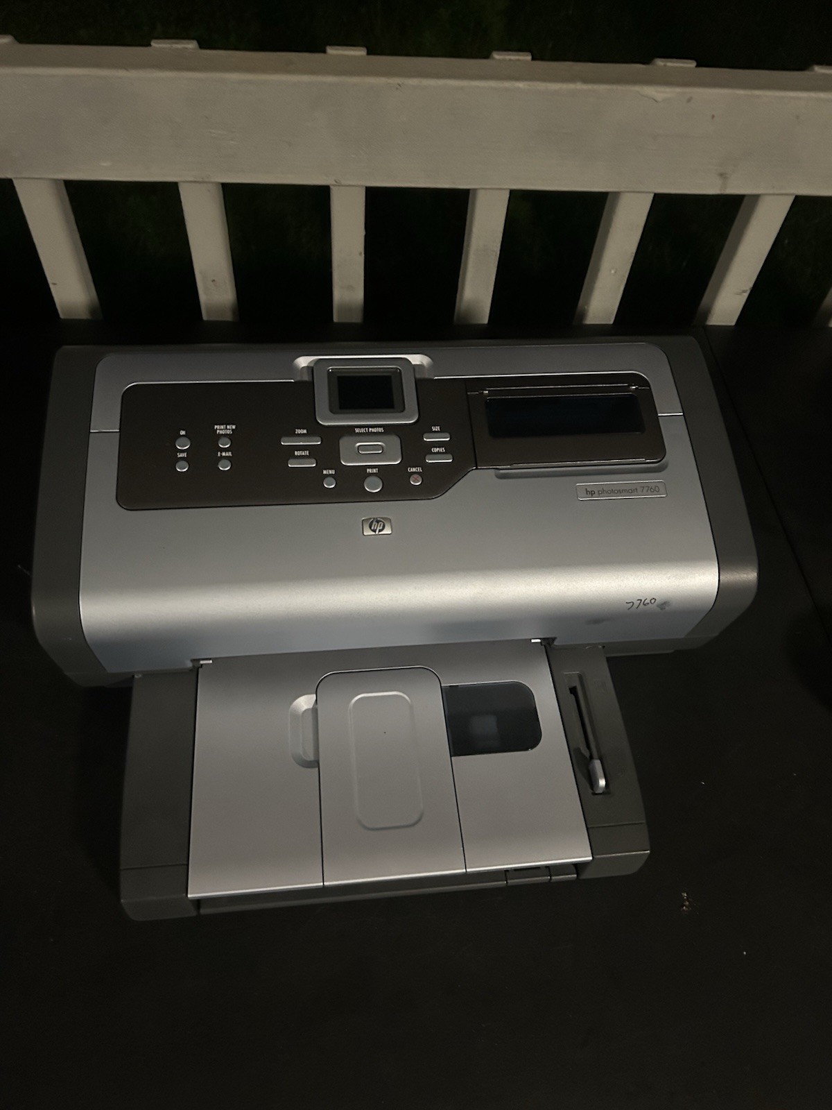 HP Photosmart 7760 Photo Inkjet Printer  - Power On - Untested - As Found