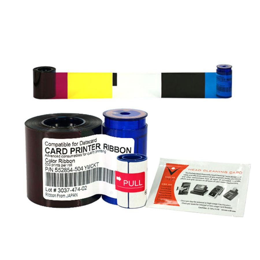 For DATACARD PRINTER RIBBON YMCKT 500Print SP35/SP55/SP75/SD360/SD260 552854-504