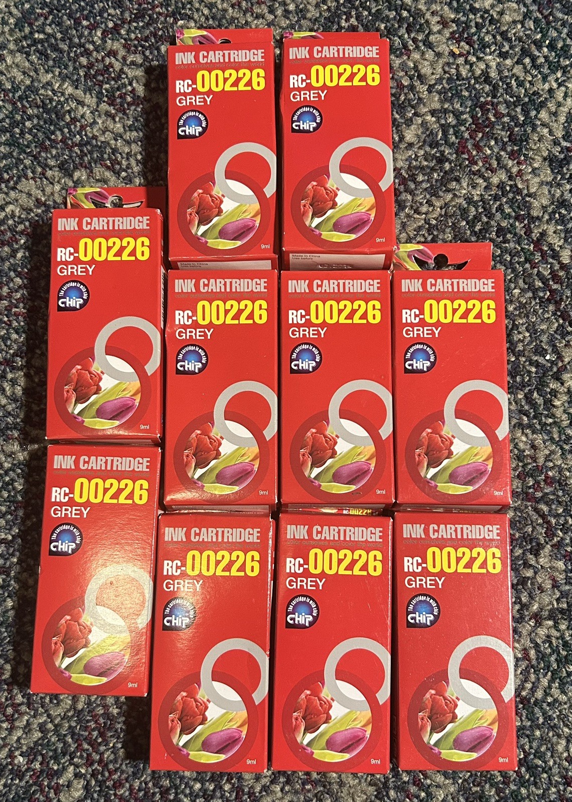 Lot of 10 Ink Cartridges RC-00226 New gray