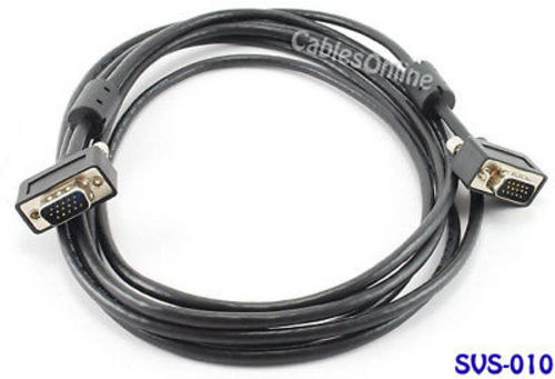 10 feet Ultra-Slim Super-VGA (HD15) M/M Monitor Cable