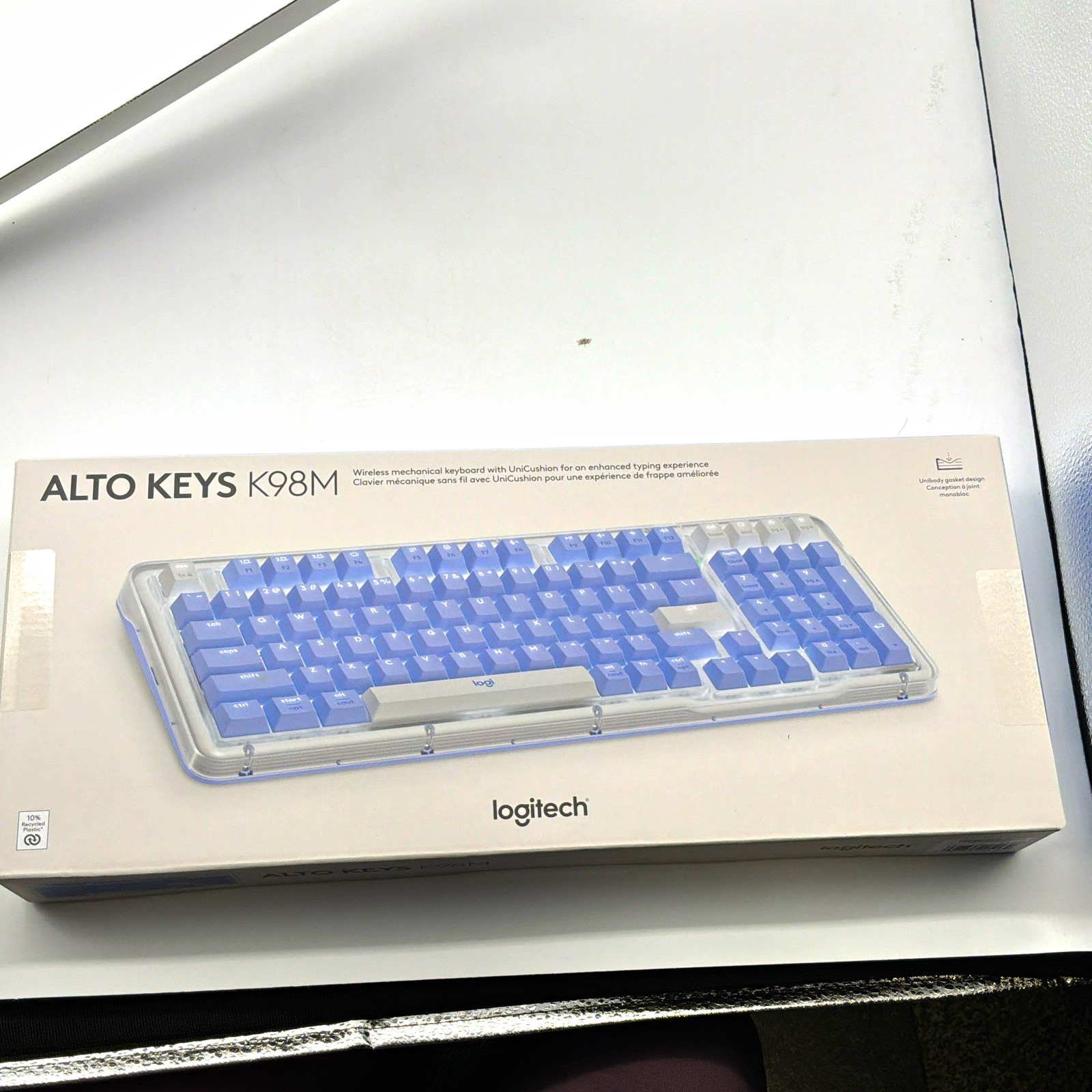 Logitech Alto Keys K98M Bluetooth Mechanical Illuminated Keyboard Purple/White