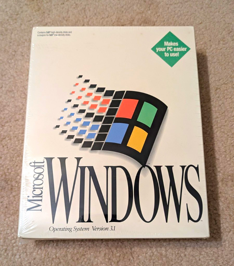 Microsoft Windows 3.1 Operating System - 3.5" Floppy Disks English - BRAND NEW