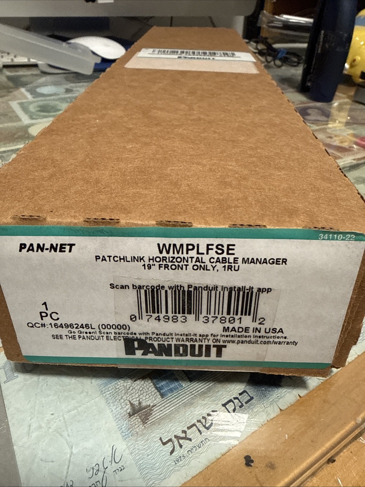 GENUINE Panduit WMPLFSE Horizontal Cable Manager 19" Front Only, 1RU