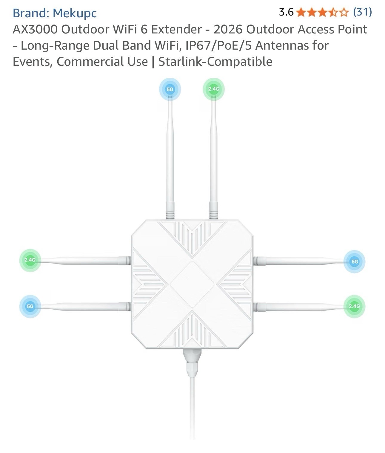 AX3000 Outdoor WiFi 6 Extender - 2026 Outdoor Access Point