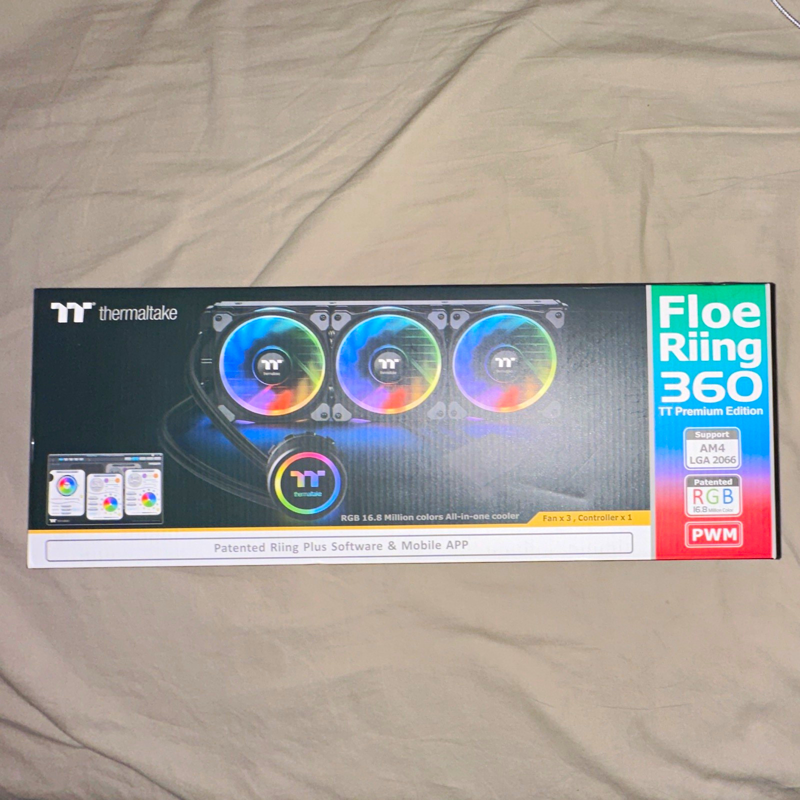Thermaltake Floe Riing 360 TT Premium RGB 360mm AIO w/ 3x120mm Fans