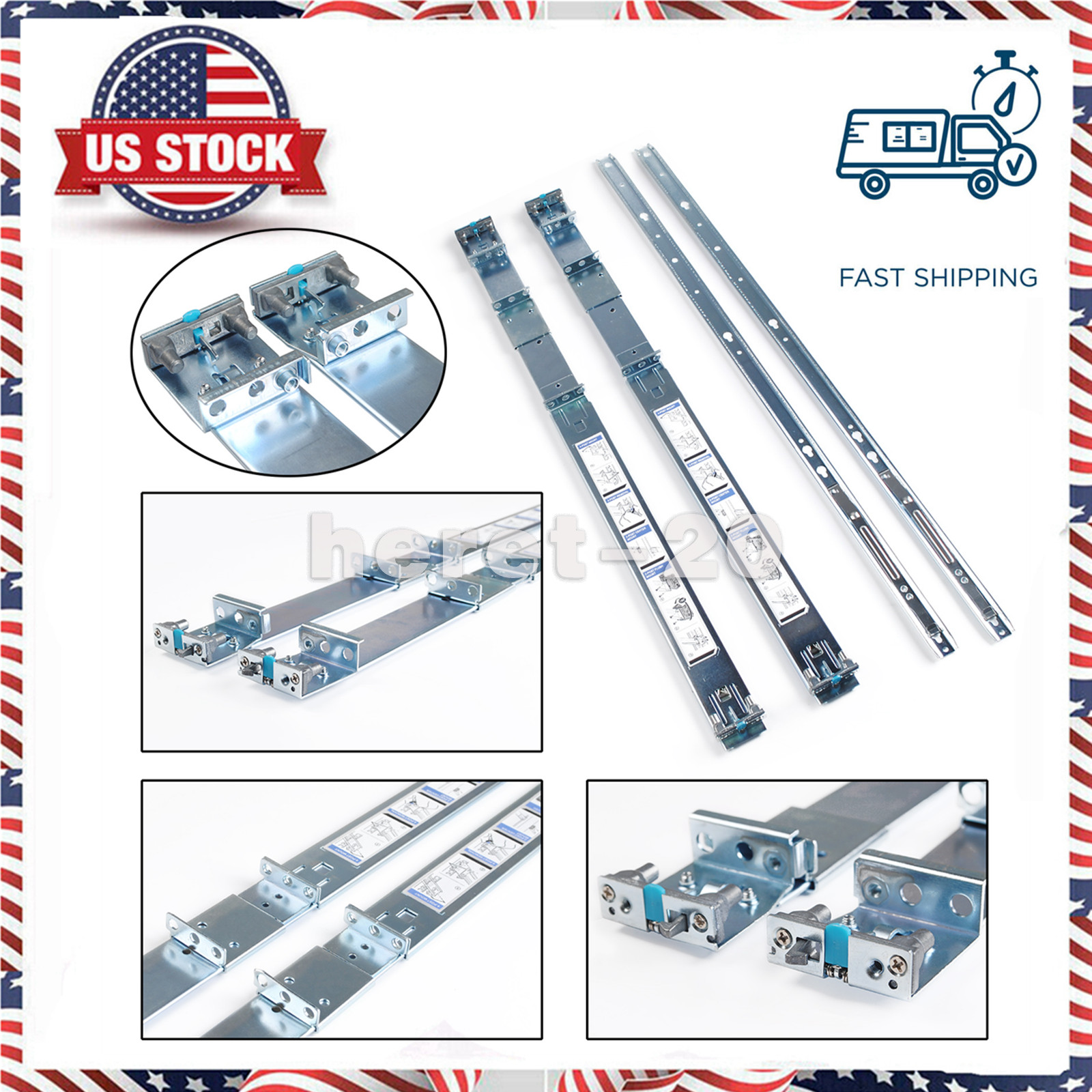 New 1U Static Ready Rails Rail Kit for Dell PowerEdge R640 R440 R6415 053D7M
