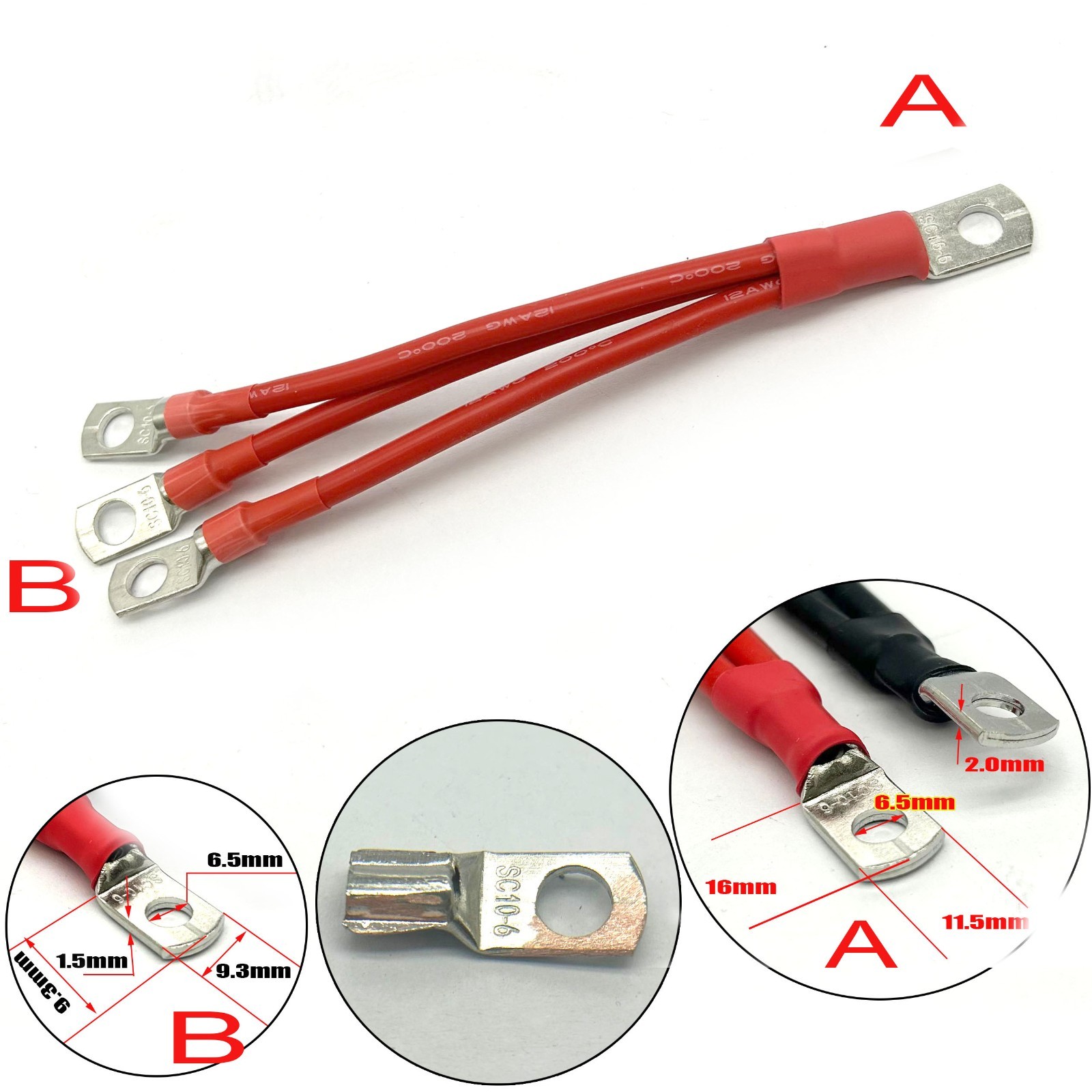 Tinned Copper Battery Cable 12AWG 1 TO 3 Y Power Wire Car,Marine,Inverter,RV