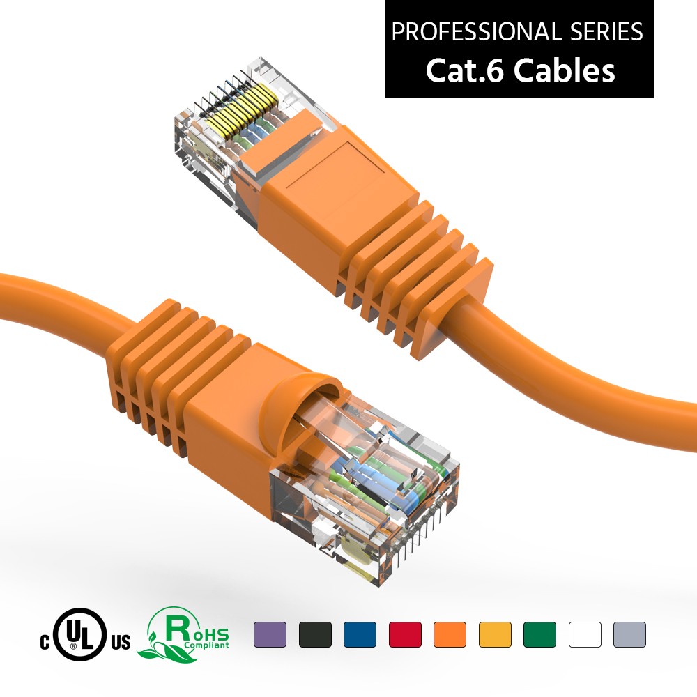 40Ft CAT6 UTP Ethernet Network Booted Cable Orange