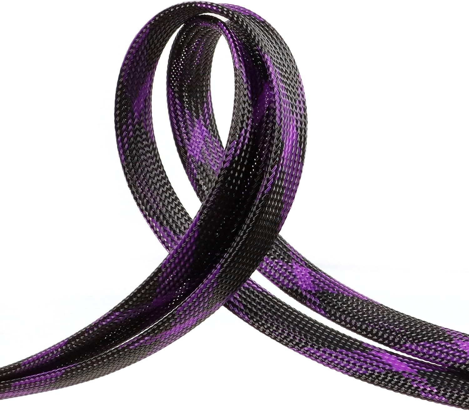 Braided Cable Sleeve, 33ft Expandable Wire Loom for Automotive Wiring Harness &