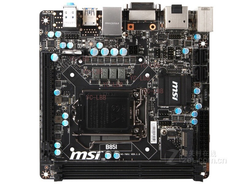 MSI B85I Intel B85 DDR3 LGA 1150 Mini-ITX Motherboard