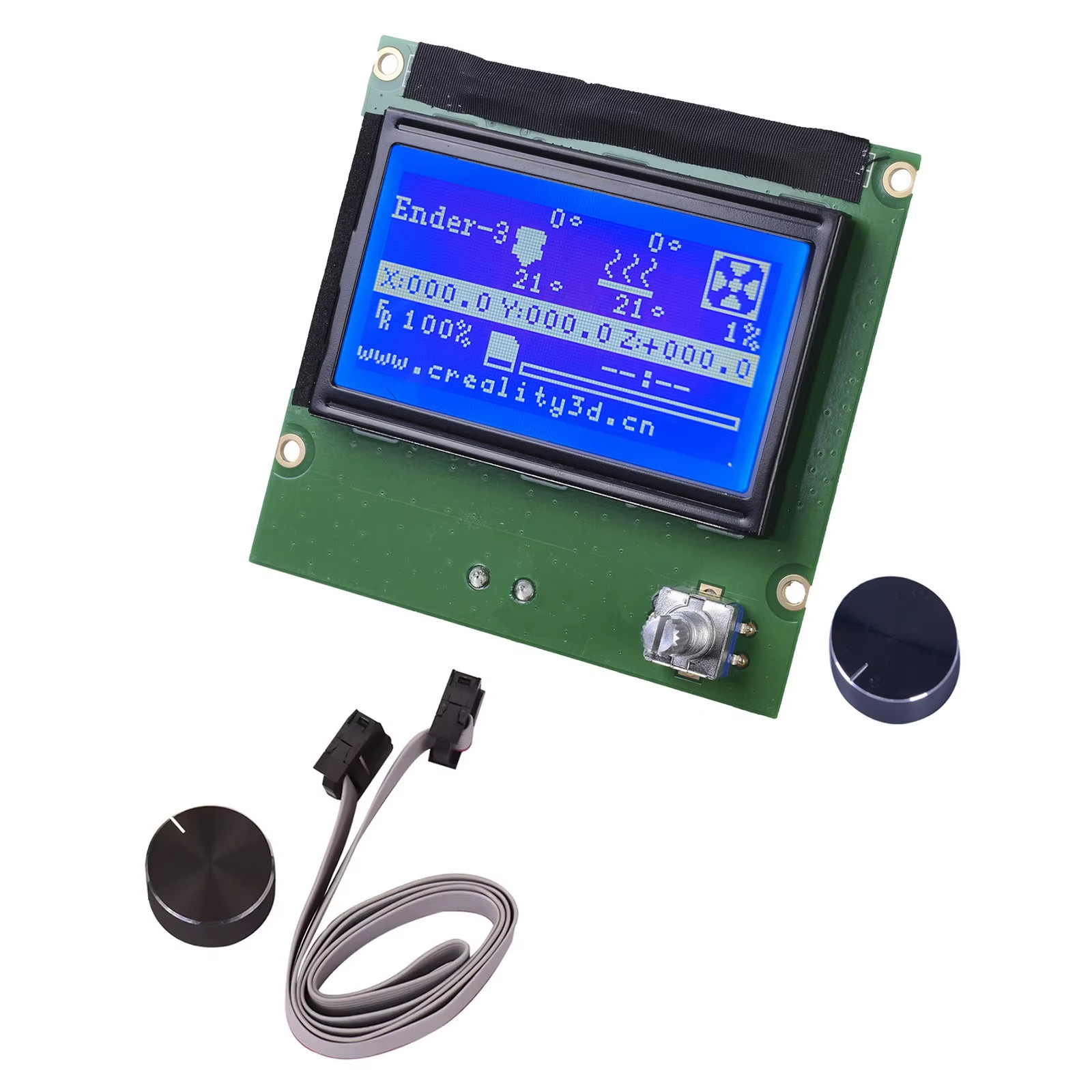 1 Set for Creality Ender 3D Printer LCD Display Screen with Cable Replacement fo