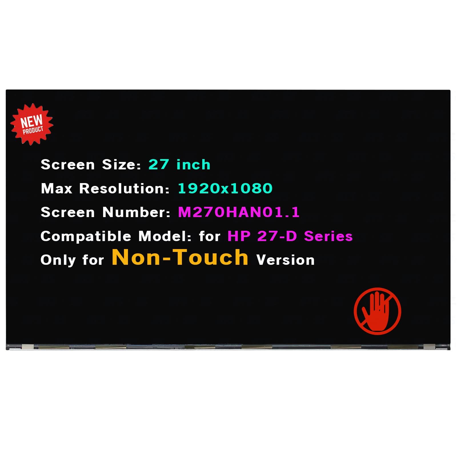 M270HAN01.1 Replacement LCD Display Screen for HP 27-D 27-dp0012la L99804-001