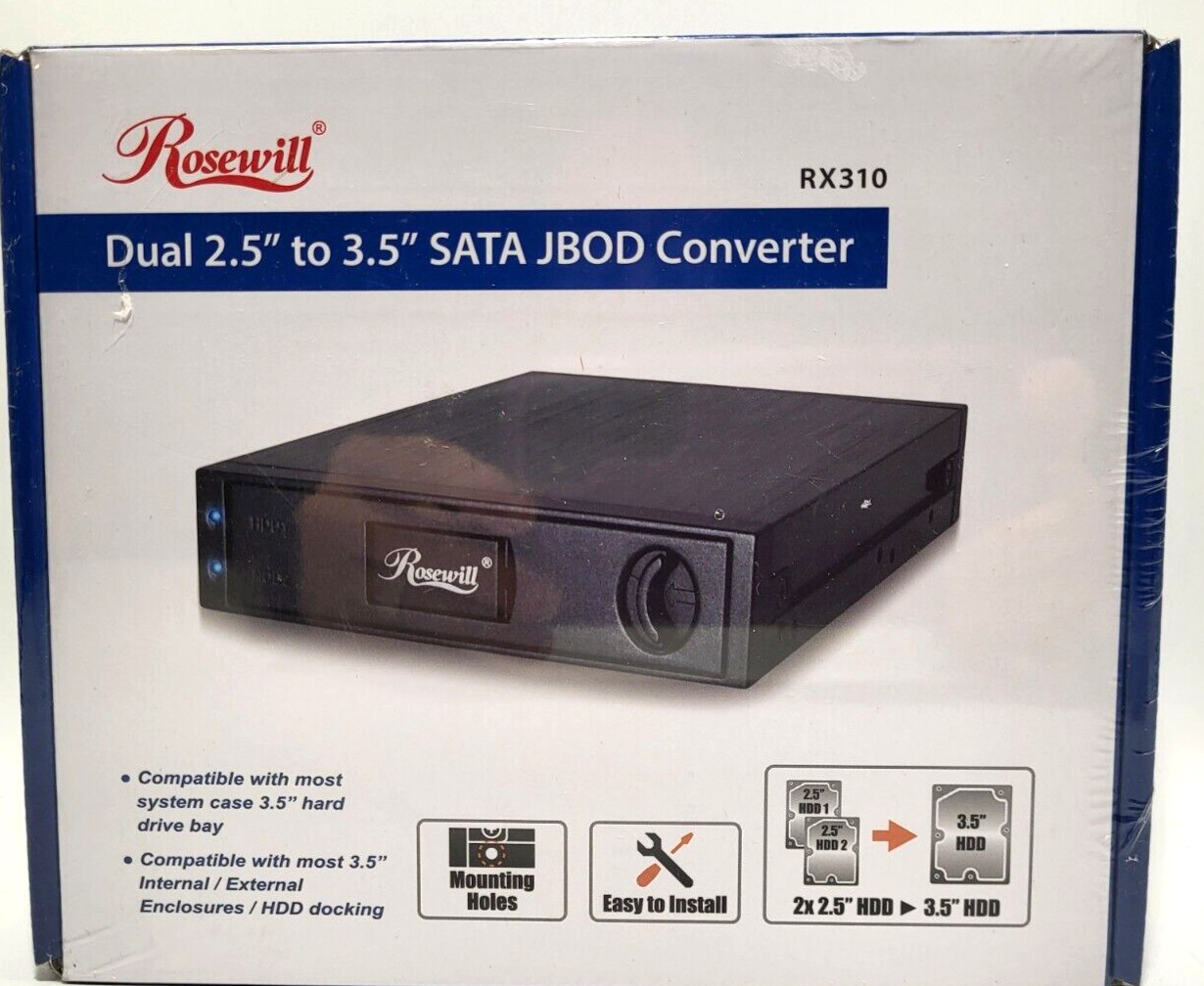 Rosewill RX310 Dual 2.5 to 3.5 SATA JBOD Converter *NEW*