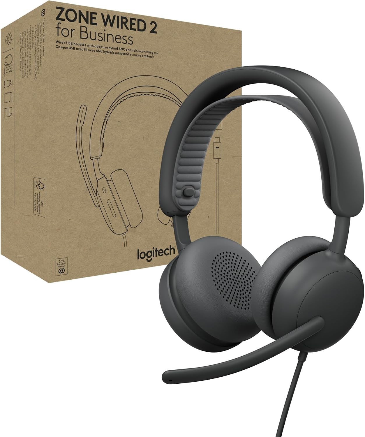 ZONE Wired 2 For Business Teams - Graphite