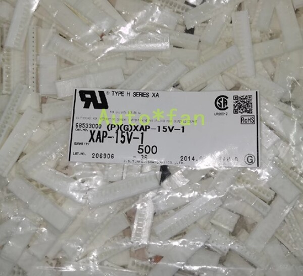 For 500pcs/1bag Connector XAP-15V-1 Rubber shell 15-Pin spacing 2.5mm