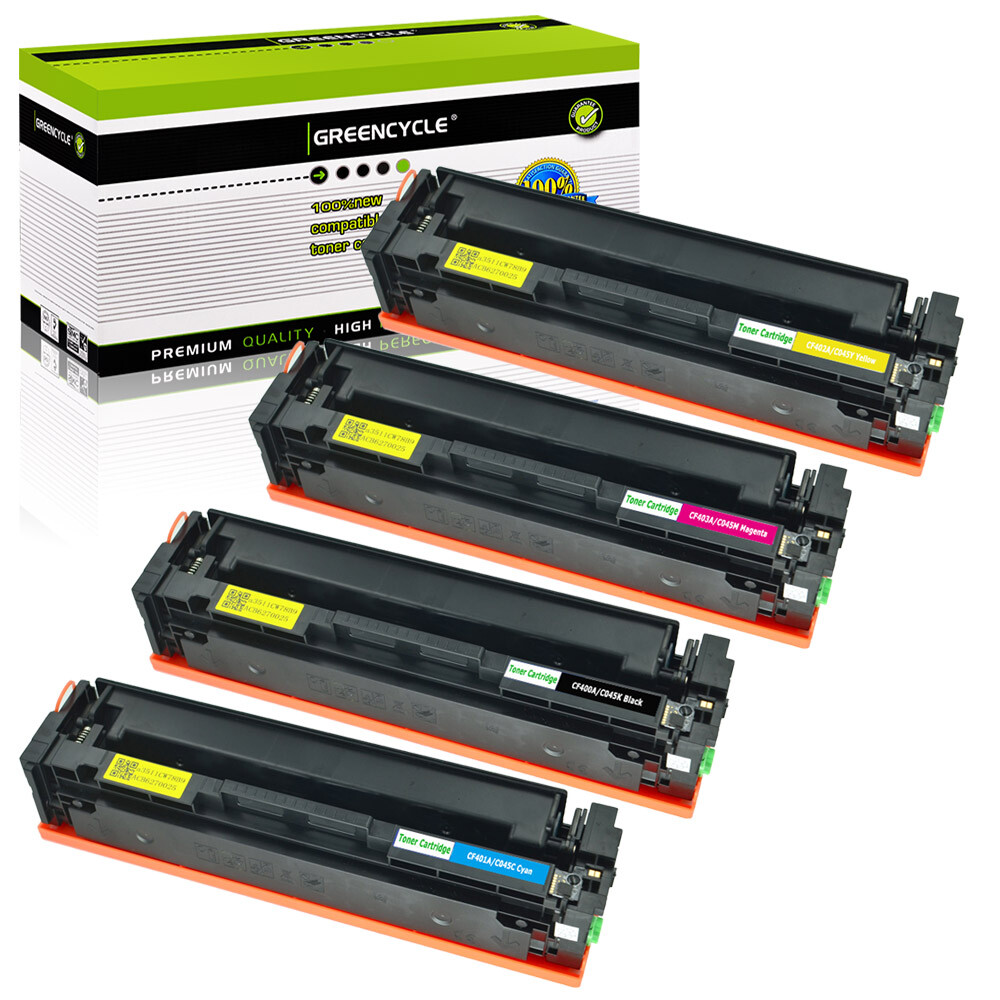 4PK CF400A 201A Toner Cartridges Black & Color Set For HP LaserJet M252dw M277dw