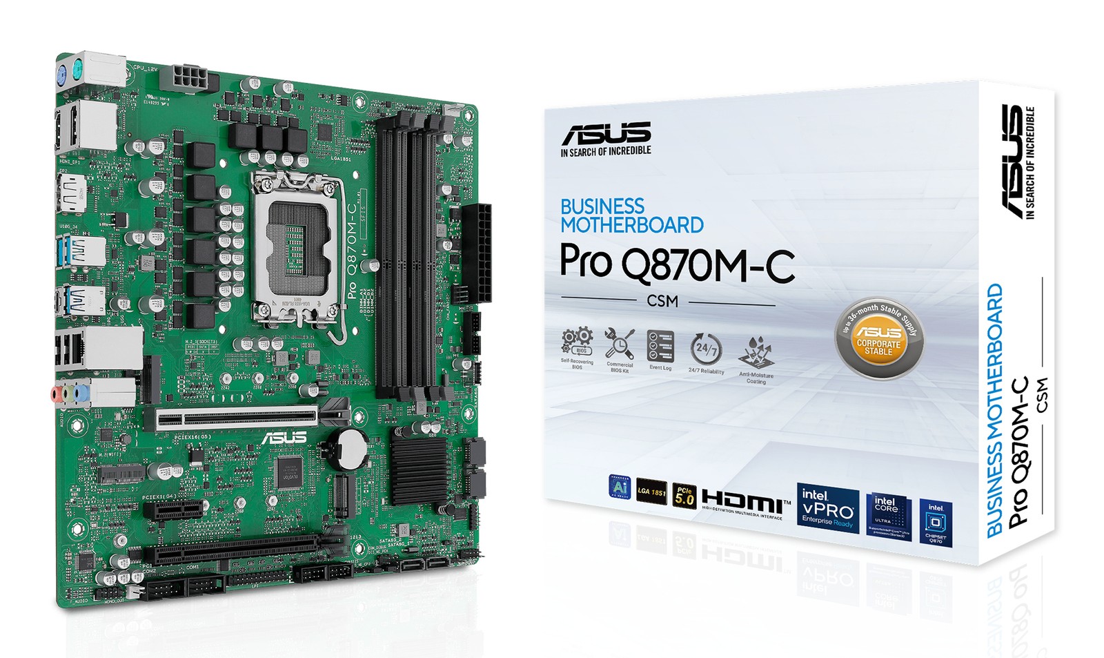 ASUS PRO Q870M-C-CSM LGA 1851 (Socket V1) micro ATX