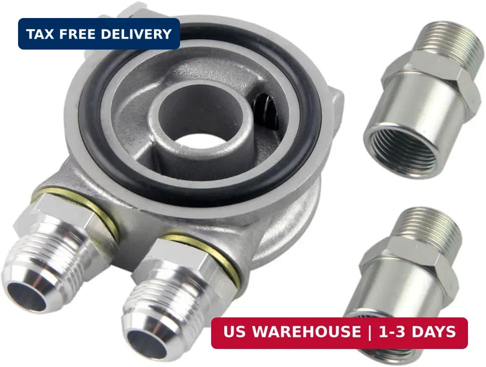 Oil Filter Sandwich Plate Thermostatic Adapter for AN10 Oil Cooler