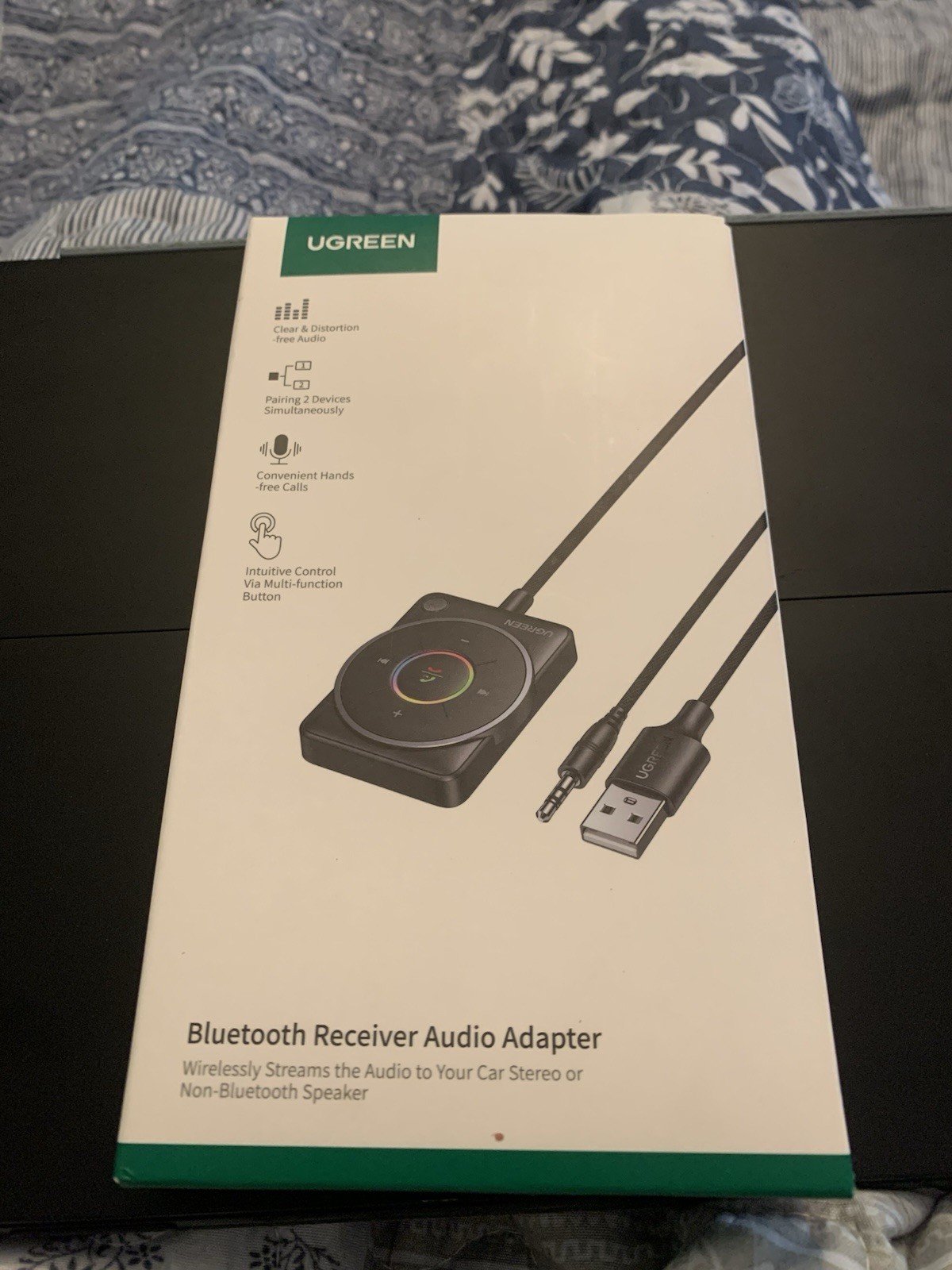 Bluetooth 5.4 Aux Car Adapter, [Enhanced Connection & Noise Cancellation], Bluet