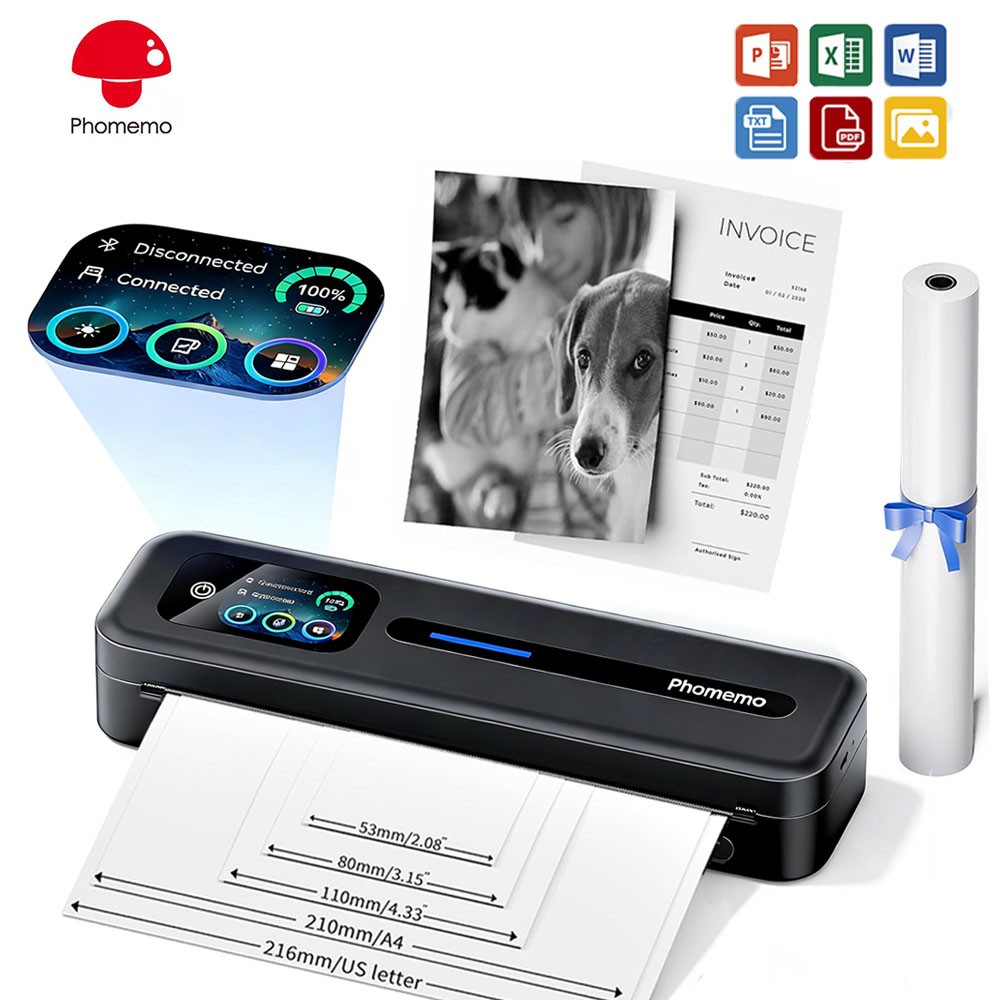 Phomemo M832D Thermal Printer Wireless Touchscreen Printer Support US Letter/ A4