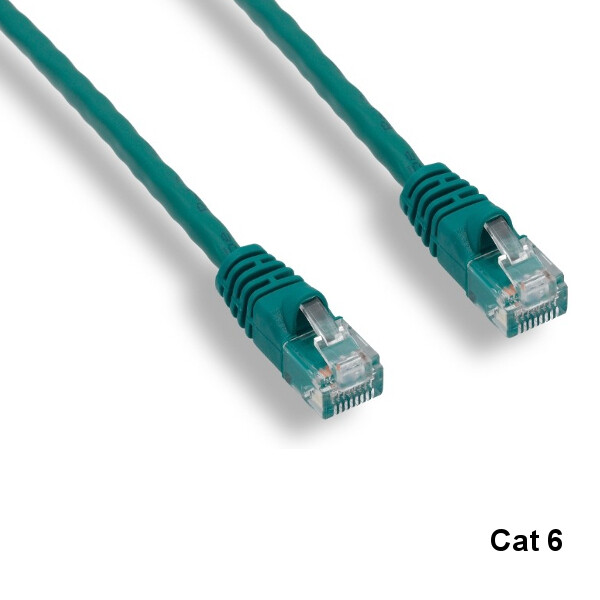 Kentek Green 15ft Cat6 UTP Cable 24AWG 550MHz Pure Copper RJ45 Ethernet Routers