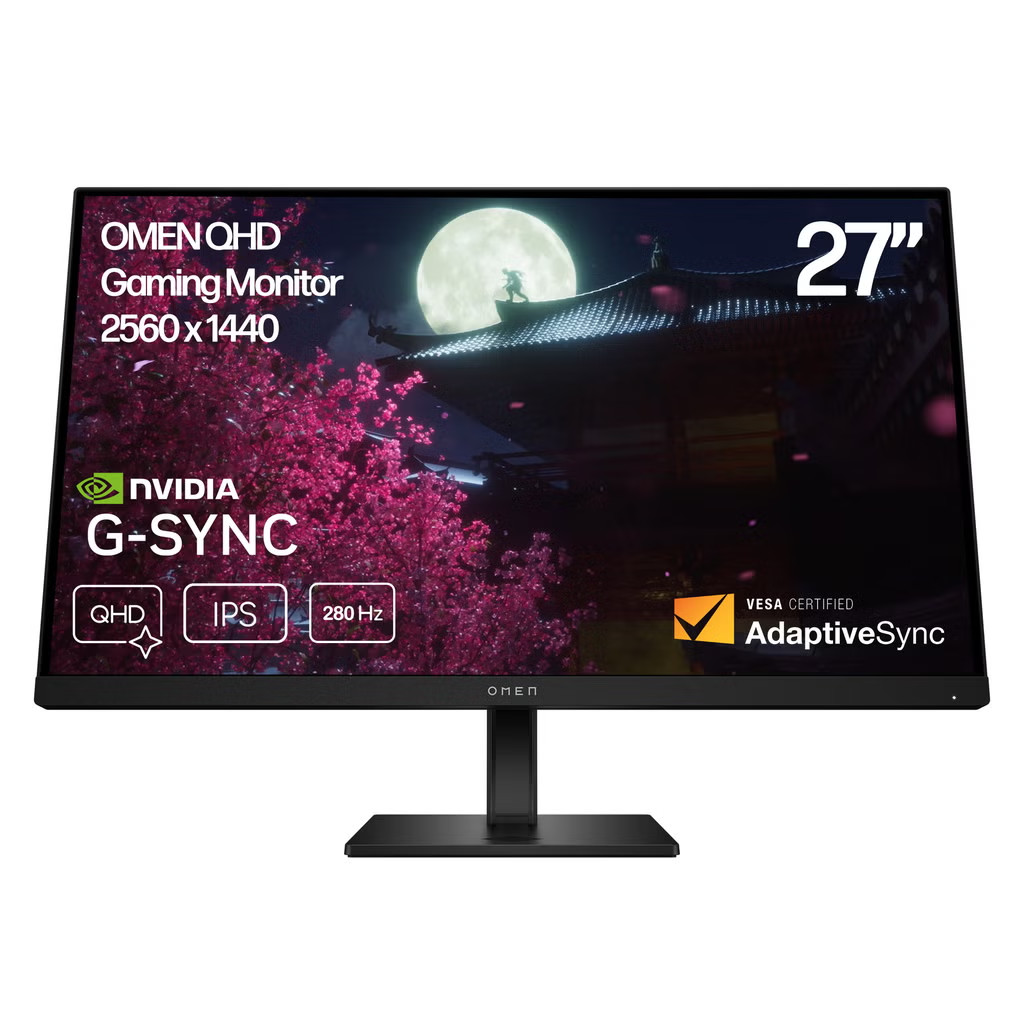 GAMING SCREEN MONITOR HP MON 27 INCH OMEN 1440p 280hz 1ms QHD NVIDIA G SYNC NEW