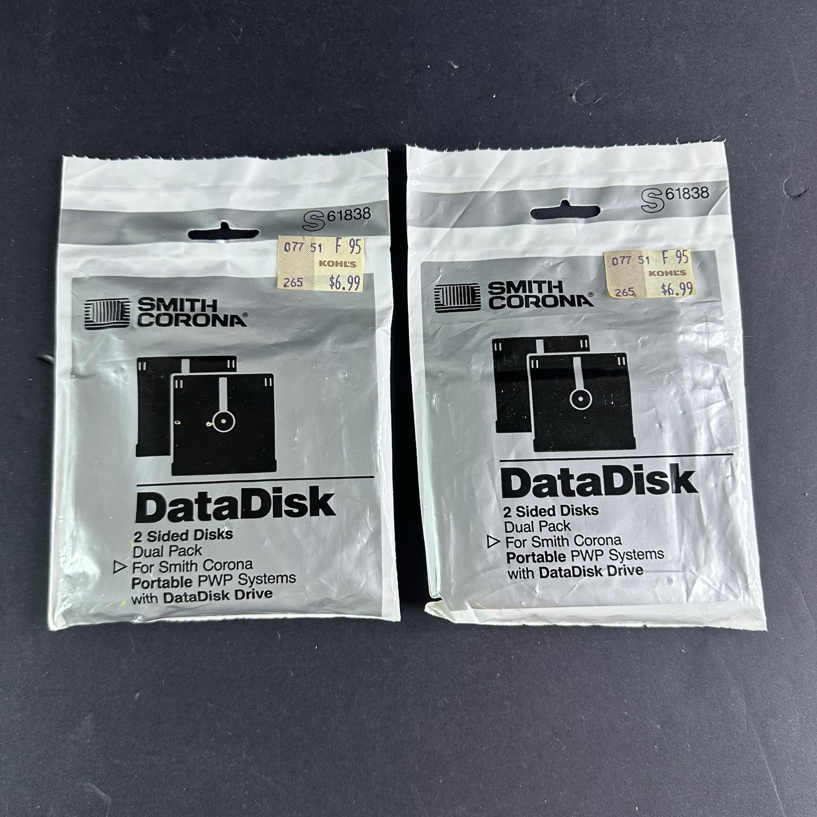 Smith Corona DataDisk Blank Floppy Disk Dual Pack 2 Sided S61838 2 Packs 4 Total