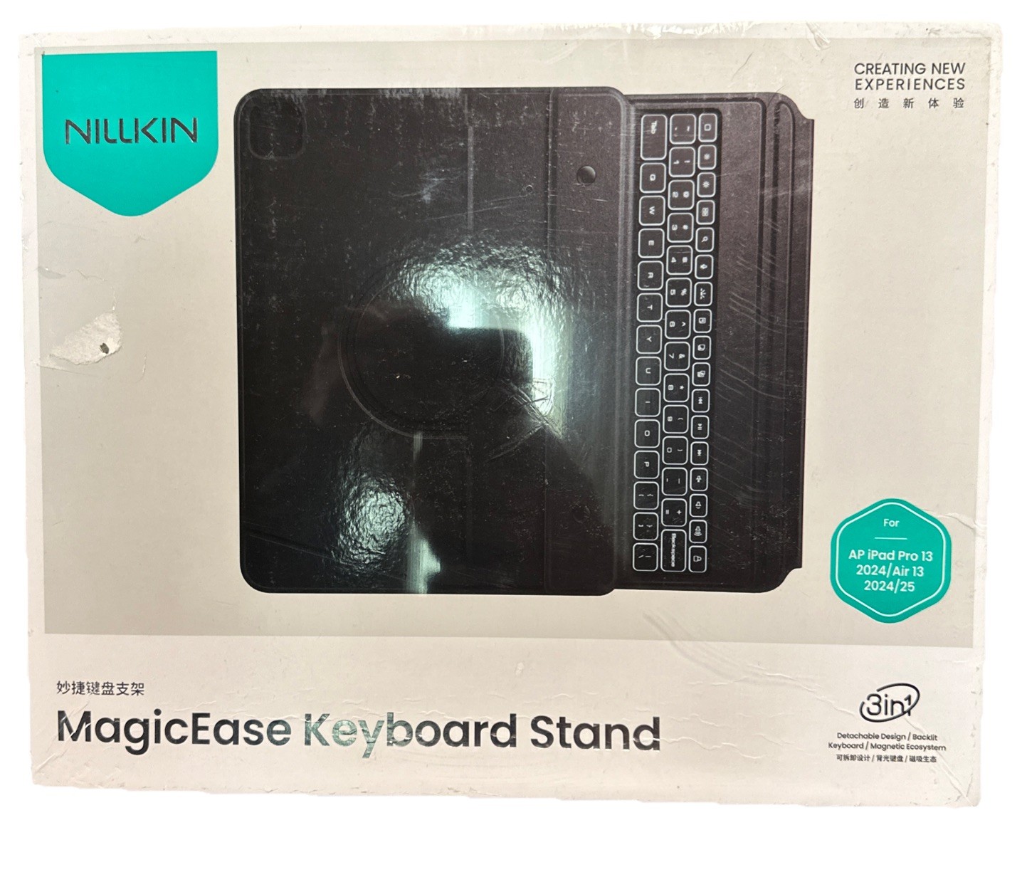 💪NEW Nillkin Magic Keyboard Case for iPad Pro 13 Inch (2024, M4) Black, Sealed