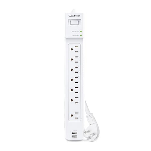 WHITE - CYBER POWER CYBERPOWER SURGE PROTECTOR P704URC1