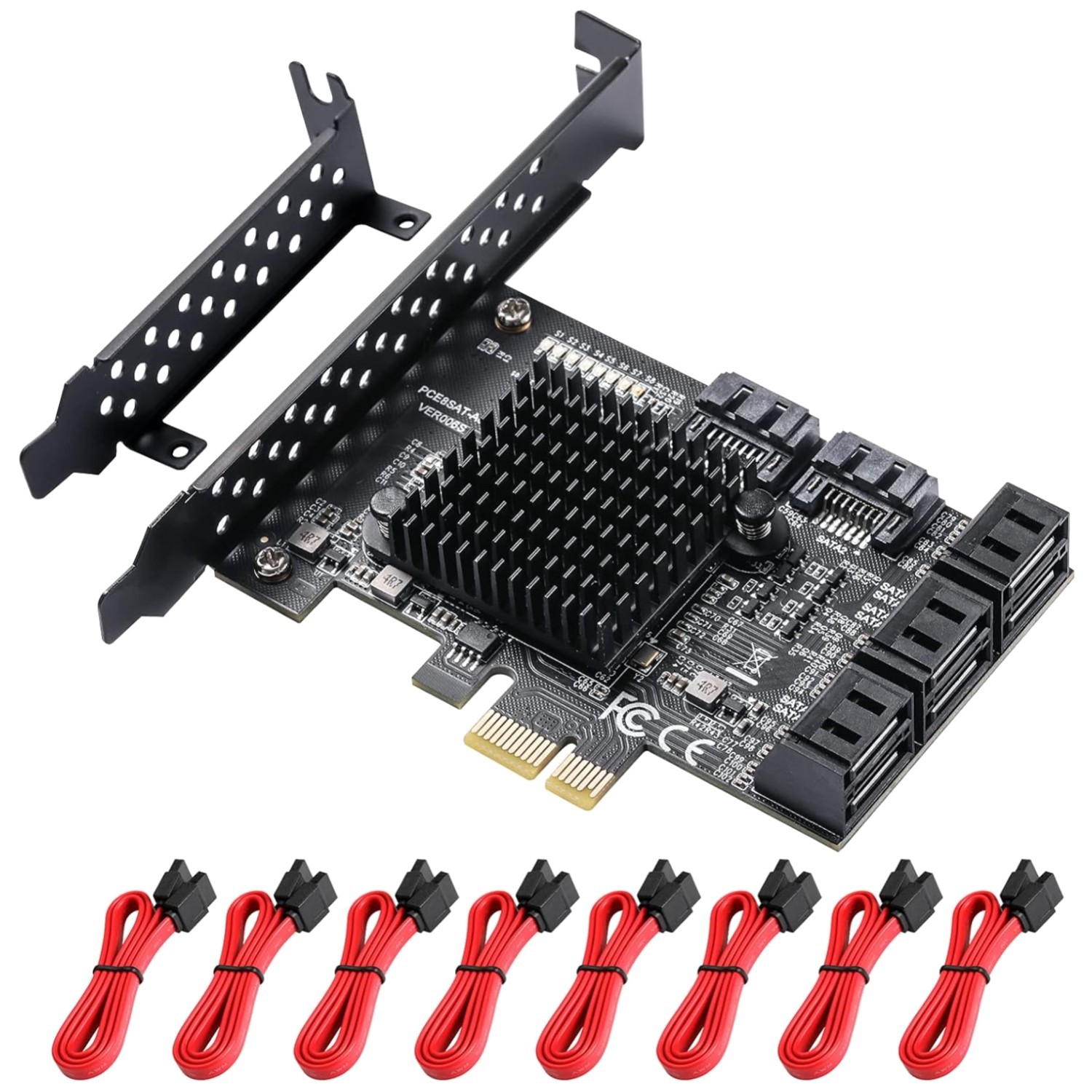 8-Port SATA Controller with Cables