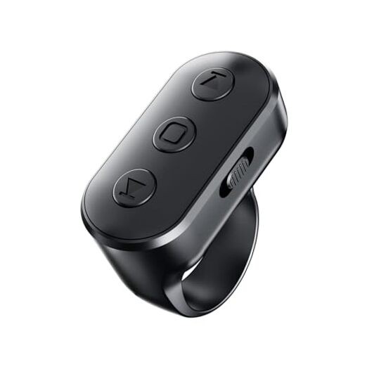 Scrolling Ring Remote for TikTok YouTube IG Shorts Video Landscape Black