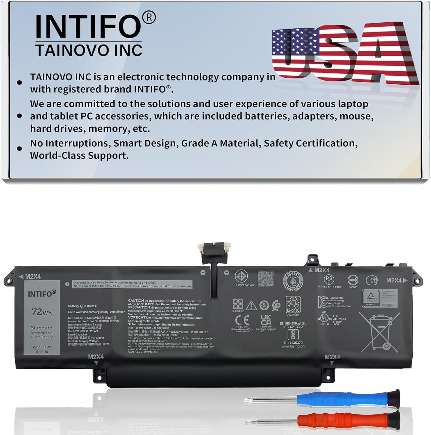 72Wh P83V9 Laptop Battery Compatible with Dell Precision 5470 5480 5490 Series