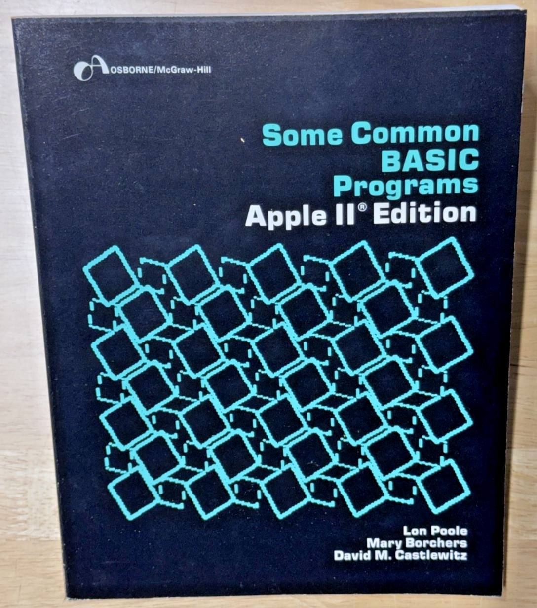 Some Common BASIC Programs Apple II Edition 1981 Lon Poole Osborne Book