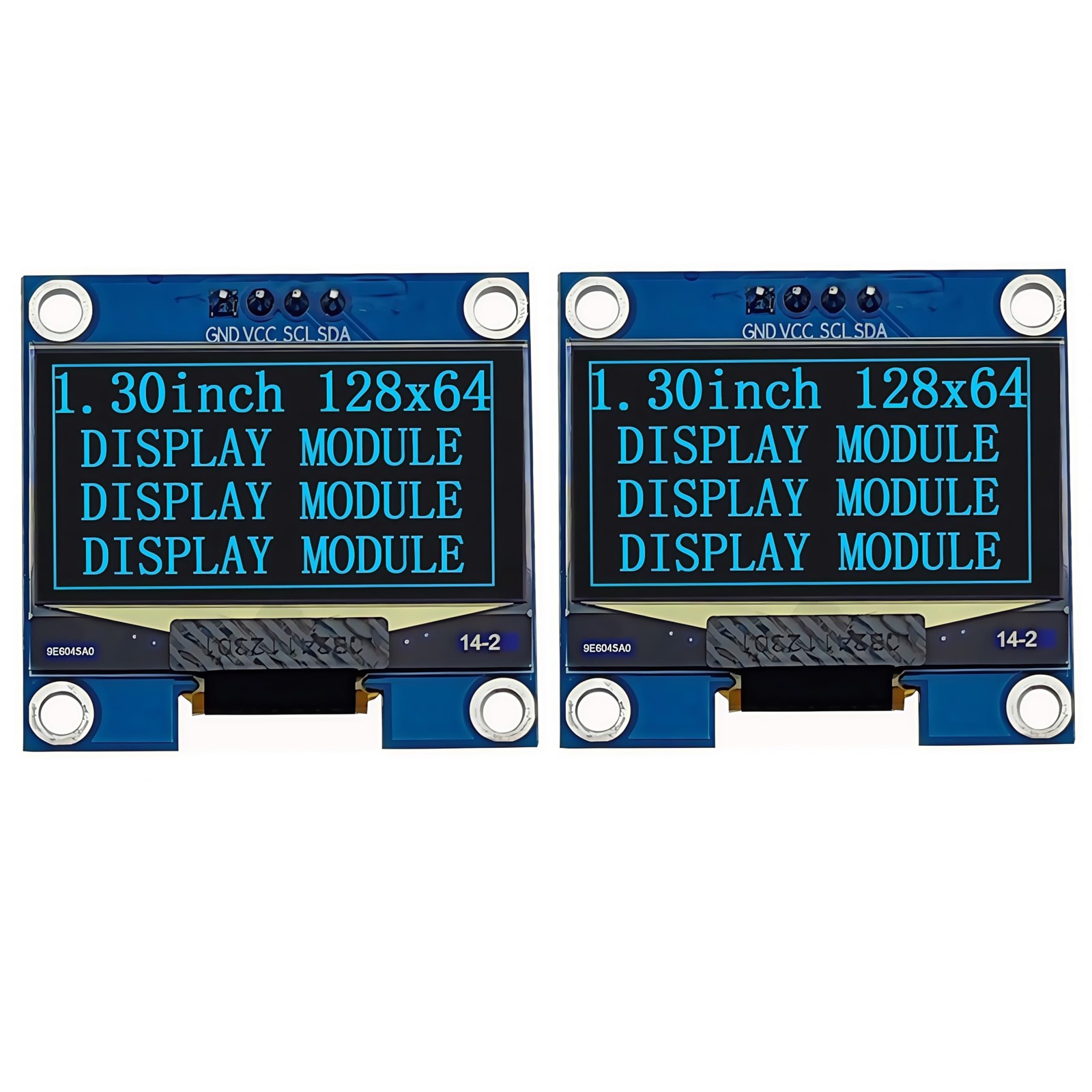 2 Pack 1.3 Inch OLED Display Module I2C IIC 128x64 LCD Screen SH1106 Blue
