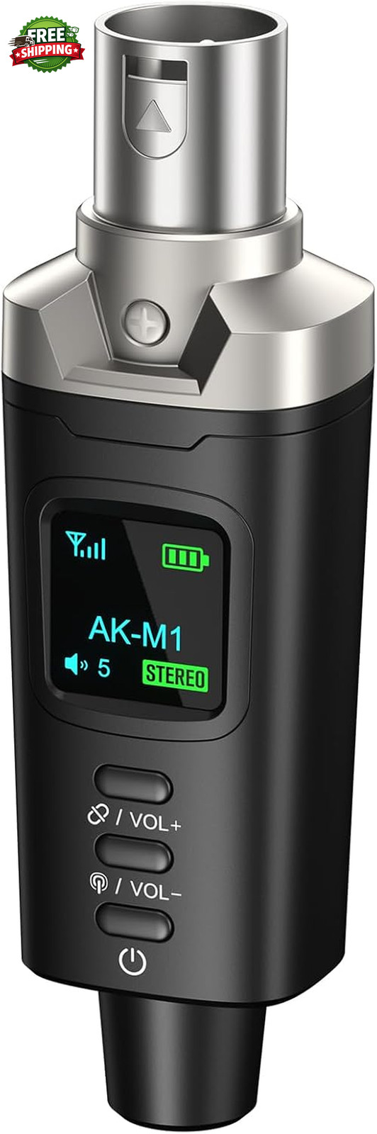 AK M1 XLR Bluetooth Receiver High Fidelity Wireless Audio Adapter 100Ft