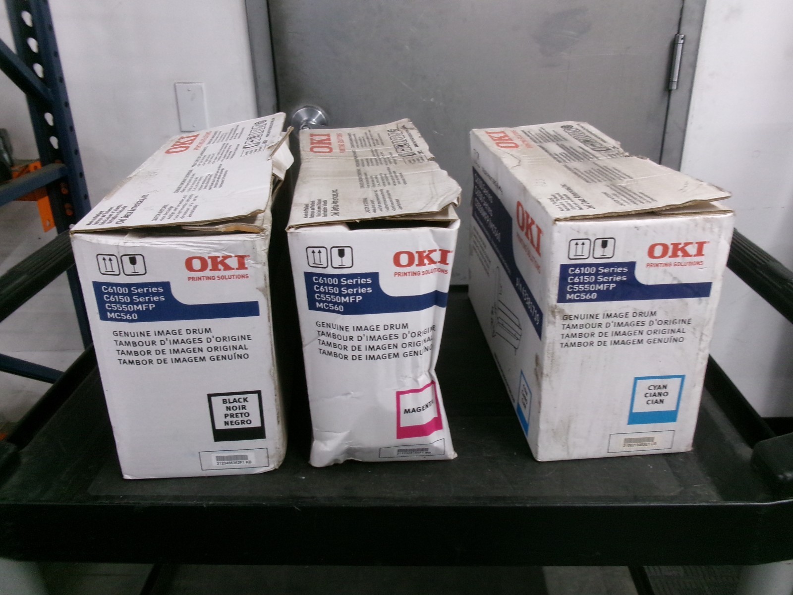 LOT OF 3 NEW OKI 6100 IMAGE DRUM BLACK/MAGENTA/CYAN