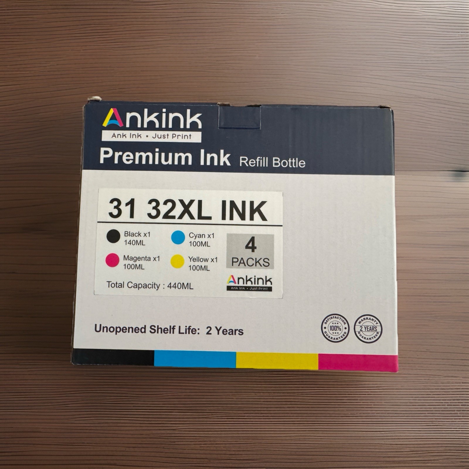Ankink 31 32XL 4 Pack Premium Ink Refill Bottles 