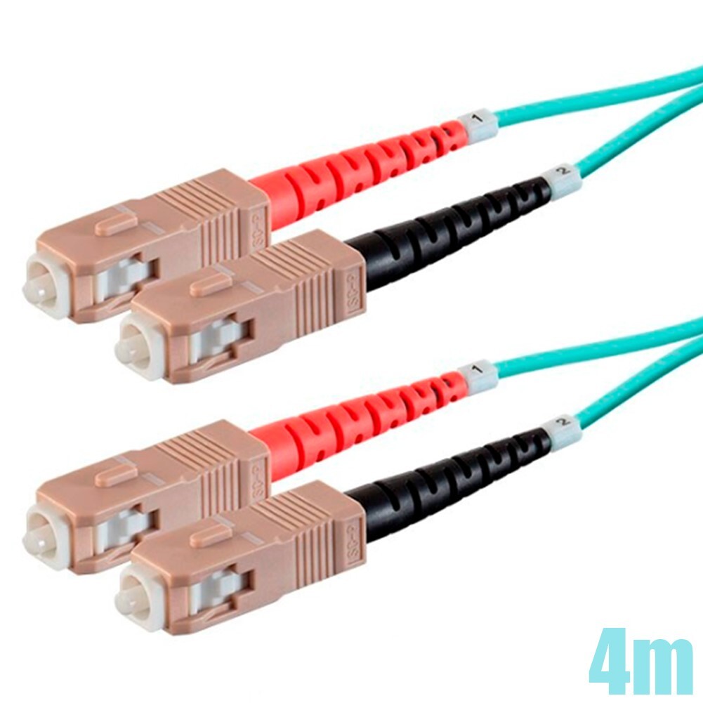 4M SC to SC UL OM3 Fiber Optic Multi Mode 50/125 Duplex Optical Patch Cable