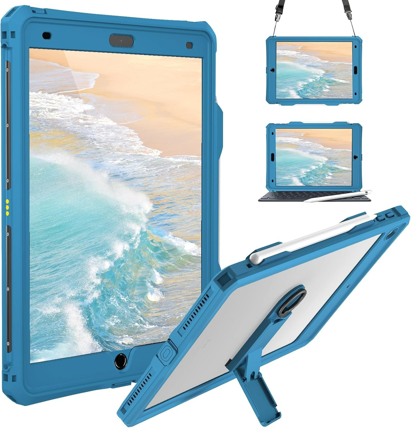 Case iPad 10.2inch 9th /8th/7th Generation Waterproof Case, Full-Body ，blue